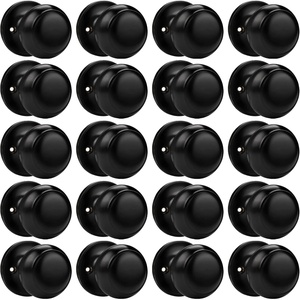 image:imageProbrico Black Half Dummy Door Knobs Round NonTurning Inactive Door Knobs Handles for Closet French Door4 Pack20 Pack