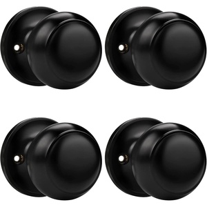 image:imageProbrico Black Half Dummy Door Knobs Round NonTurning Inactive Door Knobs Handles for Closet French Door4 Pack4 Pack