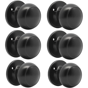 image:imageProbrico Black Half Dummy Door Knobs Round NonTurning Inactive Door Knobs Handles for Closet French Door4 Pack6 Pack
