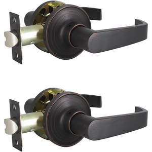image:imageProbrico Classic Passage Door Lever Hall and Closet Handle Heavy Duty Oil Rubbed Bronze Door Lever for Left or Right Handing 2 Pack