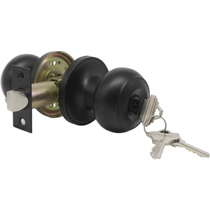 image:imageProbrico Colonial Keyed Entry Door Knob Oil Rubbed Bronze Entrance Door Lock Single Cylinder Keyed Door Lock for Interior ExteriorBlack