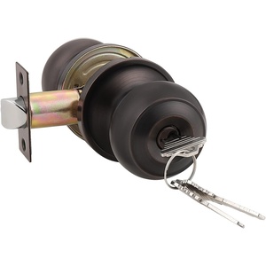 image:imageProbrico Colonial Keyed Entry Door Knob Oil Rubbed Bronze Entrance Door Lock Single Cylinder Keyed Door Lock for Interior ExteriorOil Rubbed Bronze
