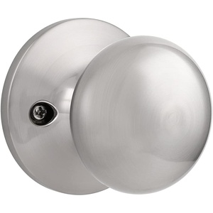 image:imageProbrico Dummy Door KnobsStain Nickel Finish Single Side Flat Ball Style NonTurning Closet French Door Handles 6 Pack1