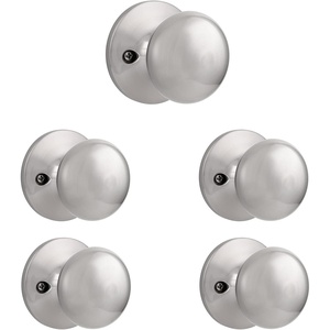 image:imageProbrico Dummy Door KnobsStain Nickel Finish Single Side Flat Ball Style NonTurning Closet French Door Handles 6 Pack5 Pack