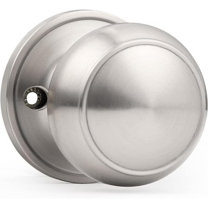 image:imageProbrico Flat Ball Single Dummy Door Knobs NonTurning Interior Door Handles Oil Rubbed Bronze 10 PackBrushed Nickel