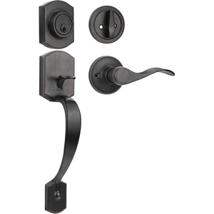 image:imageProbrico Front Door Lock Set Satin Nickel Door Handle Set Entry Door Locksets with Deadbolt Single Cylinder Front Door Handle and Deadbolt Set 1 SetOil Rubbed Bronze