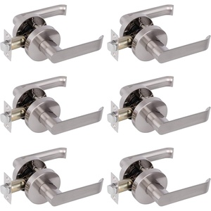 image:imageProbrico Heavy Duty Passage Door Levers Satin Nickel Door Locksets for LeftRight Handing Hall and Closet Handles 6 Pack
