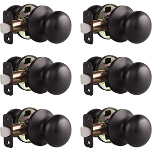 image:imageProbrico NonLocking Passage Door KnobsInterior Door Locks in Oil Rubbed Bronze FinishBall Shape Door Hardware for Hallway or Closet6 PackOil Rubbed Bronze