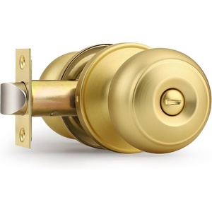 image:imageProbrico Privacy Door Knob Bed Bathroom Interior Door Handle Lock Oil Rubbed BronzeBrushed Brass
