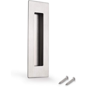 image:imageProbrico Stainless Steel Flush Pull Recessed Cabinet Sliding Door Knobs Furniture Handles for Pocket Flush Door Concealed Screws 6 Inches Overall Length