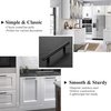 image:imageProbrico 1 Pair Clip On Full Overlay Frameless Hinges amp 25 Pack 3 inch Hole Center Black Cabinet Pulls Furniture Cabinet Door Concealed Hinges Drawer Pulls Euro T Bar Handles