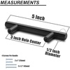 image:imageProbrico 10 Pack  35 Cabinet Pulls Black Stainless Steel Kitchen Drawer Pulls Cabinet Pulls amp 12 Pack 3 Inch Hole to Hole Center Black Kitchen Cabinet Pulls