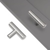 image:imageProbrico 10 Pack 2 Inch Stainless Steel Euro Style Round T Bar Cabinet Knobs Single Hole Cabinet Handles Modern Cabinet Hardware Dresser Handles Silver Cabinet Pulls30