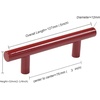 image:imageProbrico 10 Pack Cabinet Pulls Red Drawer Handles 3 Inch 76mm Hole Centers Modern Kitchen Cupboard T Bar Hardware Stainless Steel