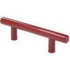 image:imageProbrico 10 Pack Cabinet Pulls Red Drawer Handles 3 Inch 76mm Hole Centers Modern Kitchen Cupboard T Bar Hardware Stainless Steel