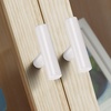 image:imageProbrico 10 Pack White Cabinet Knobs 2 Overall Length Single Hole Kitchen Bathroom Cabinet Handles Euro T Bar Knobs Modern Cabinet Hardware Cupboard Drawer Closet Handle Pulls