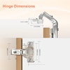 image:imageProbrico 135 Degree Open Caninet Hinges for Corner Folden Conbinet Door Nickel Plated Kitchen Cabient Hinges2 Pair2