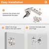 image:imageProbrico 135 Degree Open Caninet Hinges for Corner Folden Conbinet Door Nickel Plated Kitchen Cabient Hinges2 Pair2