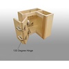 image:imageProbrico 135 Degree Open Caninet Hinges for Corner Folden Conbinet Door Nickel Plated Kitchen Cabient Hinges2 Pair25