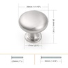 image:imageProbrico 15 Pack Cabinet Knobs HardwareFurniture Round Knobs in Brushed Nickel Finish1316 inch295mm Diameter Kitchen Pull KnobsBrushed Nickel