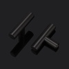 image:imageProbrico 15 Pack Flat Black Single Hole Cabinet Knobs 2 Drawer Handle Pulls amp 30 Pack  3 Hole Center Cabinet Pulls Black Stainless Steel Kitchen Drawer Pulls Cabinet Pulls 5 inch Overall Length