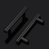 image:imageProbrico 15 Pack Flat Black Single Hole Cabinet Knobs 2 Drawer Handle Pulls amp 30 Pack  3 Hole Center Cabinet Pulls Black Stainless Steel Kitchen Drawer Pulls Cabinet Pulls 5 inch Overall Length
