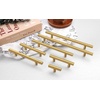 image:imageProbrico 15Pack Gold Cabinet Knobs 2 Overall Length Modern T Bar Knobs Single Hole Dresser Pulls Euro Style Stainless Steel Kitchen Bathroom Drawer Handles