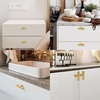 image:imageProbrico 15Pack Gold Cabinet Knobs 2 Overall Length Modern T Bar Knobs Single Hole Dresser Pulls Euro Style Stainless Steel Kitchen Bathroom Drawer Handles