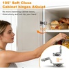 image:imageProbrico 2 Pack 1 Pair 114 inch Overlay Soft Close Cabinet Hinges Hidden Door Hinge for Kitchen Cabinet Hinges Concealed Self Closing Face Frame for Cupboard Wardrobe 105 Degree Opening Angel4