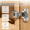 image:imageProbrico 2 Pack 1 Pair 114 inch Overlay Soft Close Cabinet Hinges Hidden Door Hinge for Kitchen Cabinet Hinges Concealed Self Closing Face Frame for Cupboard Wardrobe 105 Degree Opening Angel4
