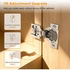 image:imageProbrico 2 Pack 1 Pair 114 inch Overlay Soft Close Cabinet Hinges Hidden Door Hinge for Kitchen Cabinet Hinges Concealed Self Closing Face Frame for Cupboard Wardrobe 105 Degree Opening Angel20