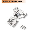 image:imageProbrico 2 Pack 1 Pair 114 inch Overlay Soft Close Cabinet Hinges Hidden Door Hinge for Kitchen Cabinet Hinges Concealed Self Closing Face Frame for Cupboard Wardrobe 105 Degree Opening Angel10