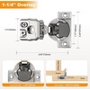 image:imageProbrico 2 Pack 1 Pair 114 inch Overlay Soft Close Cabinet Hinges Hidden Door Hinge for Kitchen Cabinet Hinges Concealed Self Closing Face Frame for Cupboard Wardrobe 105 Degree Opening Angel60