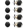 image:imageProbrico 2 Pack Black Double Cylinder Deadbolt Lock Round Keyed Both Side Door LockKeyed AlikeBlack