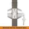 image:imageProbrico 2 Pack Black Double Cylinder Deadbolt Lock Round Keyed Both Side Door LockKeyed AlikeBrushed Nickel
