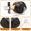 image:imageProbrico 2 Pack Black Double Cylinder Deadbolt Lock Round Keyed Both Side Door LockKeyed AlikeOil Rubbed Bronze