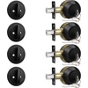 image:imageProbrico 2 Pack Oil Rubbed Bronze Single Cylinder Deadbolt Lock Set Keyed One Side Door Lock for Exterior and Interior Door All Keyed AlikeBlack