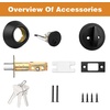 image:imageProbrico 2 Pack Oil Rubbed Bronze Single Cylinder Deadbolt Lock Set Keyed One Side Door Lock for Exterior and Interior Door All Keyed AlikeBlack