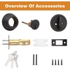 image:imageProbrico 2 Pack Oil Rubbed Bronze Single Cylinder Deadbolt Lock Set Keyed One Side Door Lock for Exterior and Interior Door All Keyed AlikeOil Rubbed Bronze