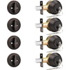 image:imageProbrico 2 Pack Oil Rubbed Bronze Single Cylinder Deadbolt Lock Set Keyed One Side Door Lock for Exterior and Interior Door All Keyed AlikeOil Rubbed Bronze