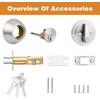 image:imageProbrico 2 Pack Oil Rubbed Bronze Single Cylinder Deadbolt Lock Set Keyed One Side Door Lock for Exterior and Interior Door All Keyed AlikeSatin Nickel