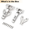 image:imageProbrico 2 Pair4 Pack Full Overlay Soft Closing Clip On Face Frame Mounting Cabinet Hinges 105 Degree Self Closing Kitchen Cupboard Door Hinges50