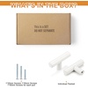 image:imageProbrico 20 Pack White Cabinet Knobs 2 Overall Length Single Hole Kitchen Bathroom Cabinet Handles Euro T Bar Knobs Modern Cabinet Hardware Cupboard Drawer Closet Handle Pulls