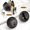 image:imageProbrico 3 Pack Keyed Alike Combo Packs Single Cylinder Deadbolts Brushed Nickel Keyway Keys Handleset 3 Keys AntiTheft Interioramp Exterior Door Hardware for Entrance Lock and Front GateOil Rubbed Bronze