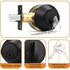 image:imageProbrico 3 Pack Keyed Alike Combo Packs Single Cylinder Deadbolts Brushed Nickel Keyway Keys Handleset 3 Keys AntiTheft Interioramp Exterior Door Hardware for Entrance Lock and Front GateBlack