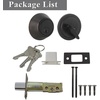 image:imageProbrico 3 Pack Keyed Alike Combo Packs Single Cylinder Deadbolts Brushed Nickel Keyway Keys Handleset 3 Keys AntiTheft Interioramp Exterior Door Hardware for Entrance Lock and Front GateOil Rubbed Bronze