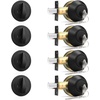 image:imageProbrico 3 Pack Keyed Alike Combo Packs Single Cylinder Deadbolts Brushed Nickel Keyway Keys Handleset 3 Keys AntiTheft Interioramp Exterior Door Hardware for Entrance Lock and Front GateBlack