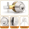 image:imageProbrico 3 Pack Keyed Alike Combo Packs Single Cylinder Deadbolts Brushed Nickel Keyway Keys Handleset 3 Keys AntiTheft Interioramp Exterior Door Hardware for Entrance Lock and Front GateBrushed Nickel
