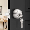 image:imageProbrico 3 Pack Keyed Alike Combo Packs Single Cylinder Deadbolts Brushed Nickel Keyway Keys Handleset 3 Keys AntiTheft Interioramp Exterior Door Hardware for Entrance Lock and Front GateBrushed Nickel