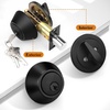 image:imageProbrico 3 Pack Keyed Alike Combo Packs Single Cylinder Deadbolts Brushed Nickel Keyway Keys Handleset 3 Keys AntiTheft Interioramp Exterior Door Hardware for Entrance Lock and Front GateBlack